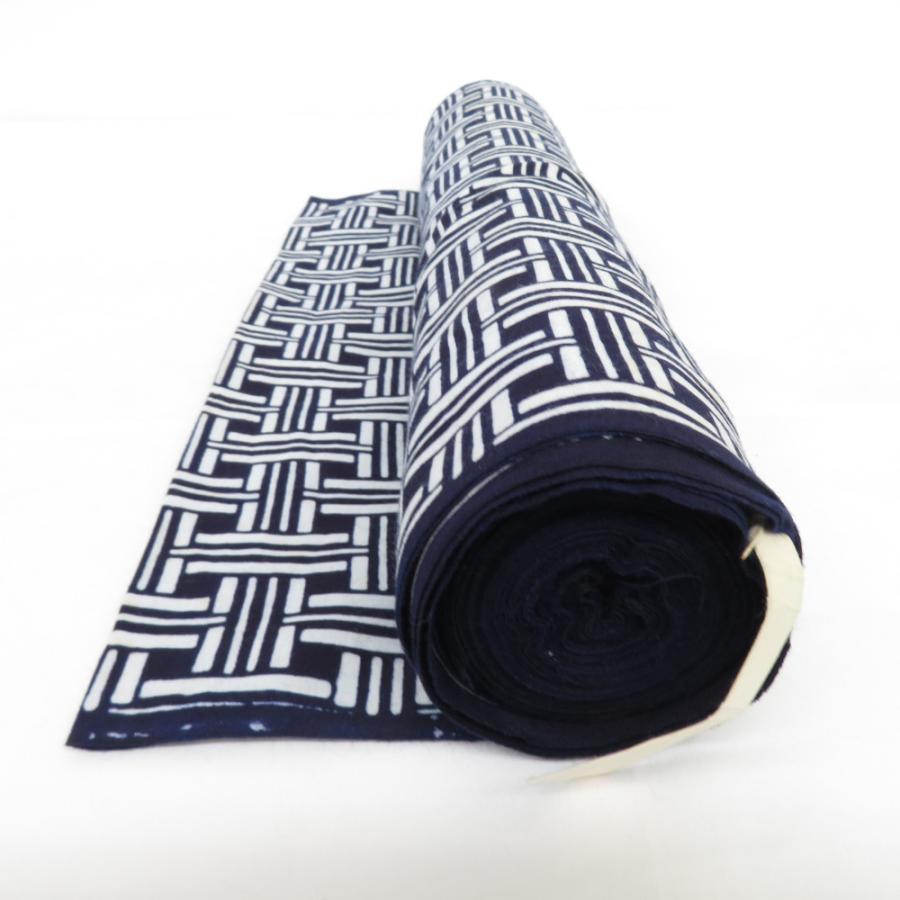 反物　長襦袢　染着尺　藍　ネイビー　ブルー　レトロ　リメイク　ハンドメイド 反物長襦袢染着尺藍ネイビーブルーレトロリメイクハンドメイド