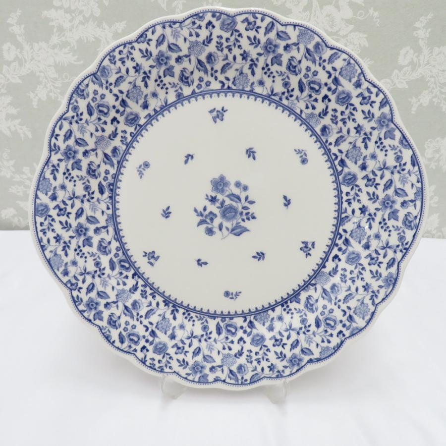 英国製 黒壺  Turnberry 淡い格子模様❁ディナー大皿 NIKKO（ニッコー） 食器 LIBERTY リバティ 大皿 耳付きプレート 小花柄