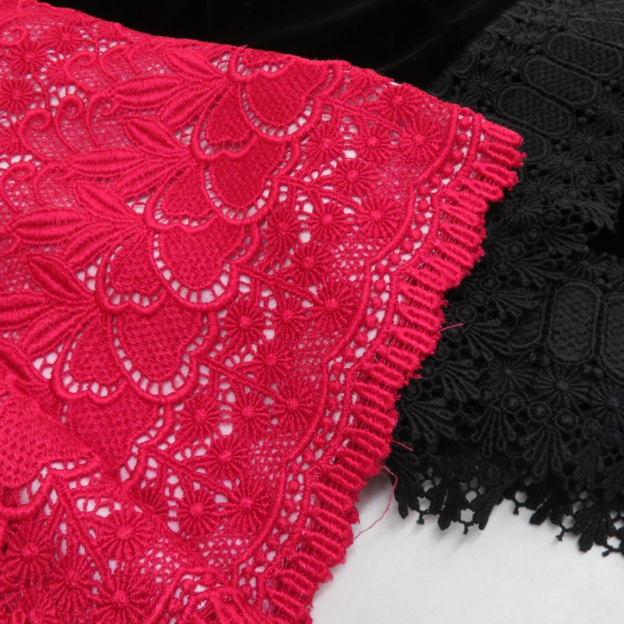 ショール 2点セット レーヨン ベルベットショール 黒ｘ赤 |  | 04