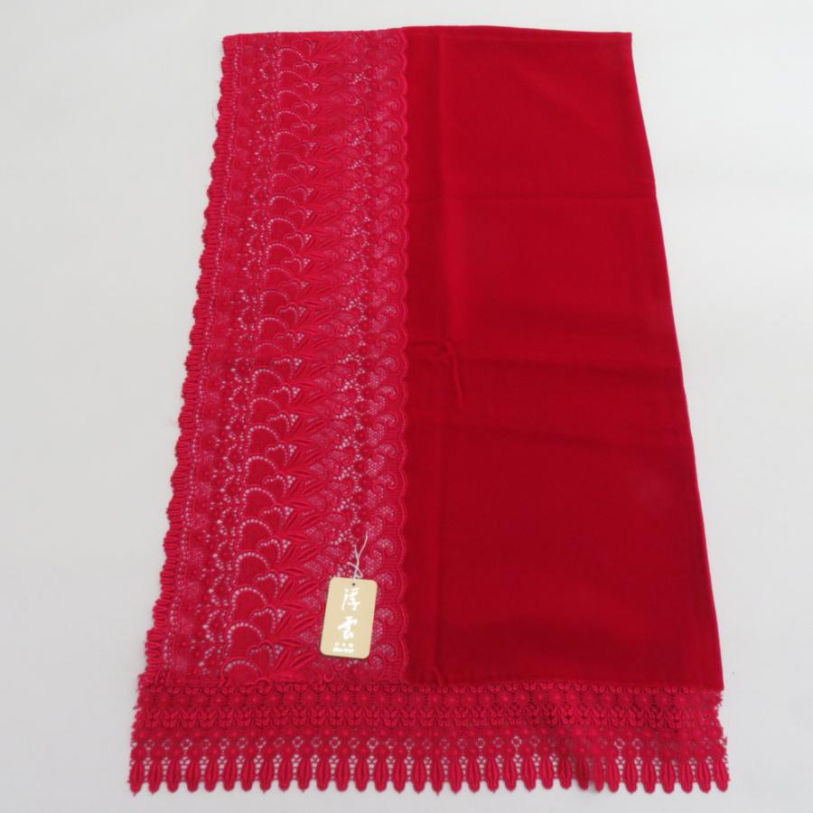 ショール 2点セット レーヨン ベルベットショール 黒ｘ赤 |  | 06