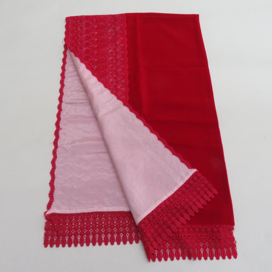 ショール 2点セット レーヨン ベルベットショール 黒ｘ赤 |  | 08