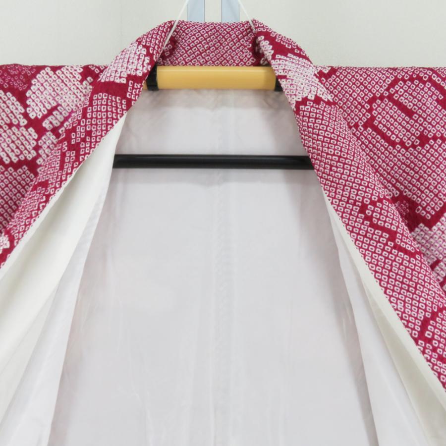 小紋 飾り縞文様 箔 袷 広衿 薄青色 正絹 仕立て上がり カジュアル着物