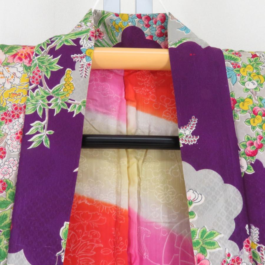 J48新品　正絹袷長襦袢　夢二落款　鶴模様　コーラルピンク 半衿付き 正絹 長襦袢 居敷当て付き 袖無双 白 礼装用 半衿付き J53新品 正絹単