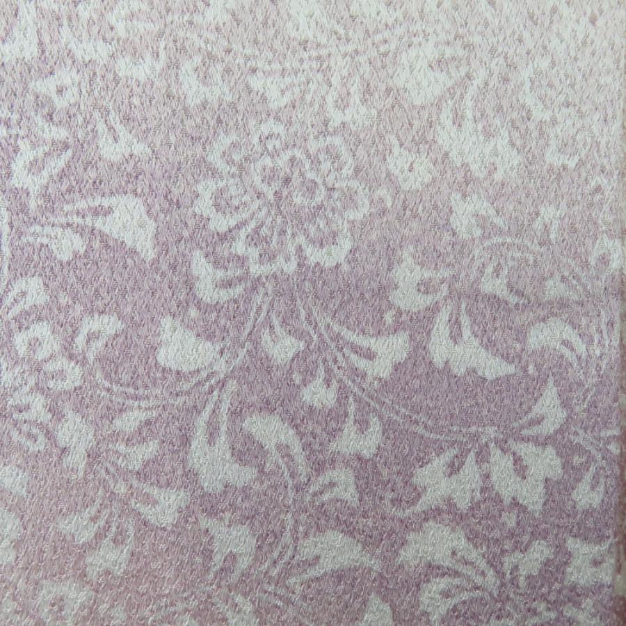 付下げ 薄紫色ｘ薄ピンク色 ぼかし染め 唐草花文様 袷 広衿 正絹 仕立て上がり着物 身丈158cm 【キモノオフ野々市若松店】 付下げ 薄紫色x薄ピンク色 ぼかし染め 唐草花文様 袷 広衿 正絹