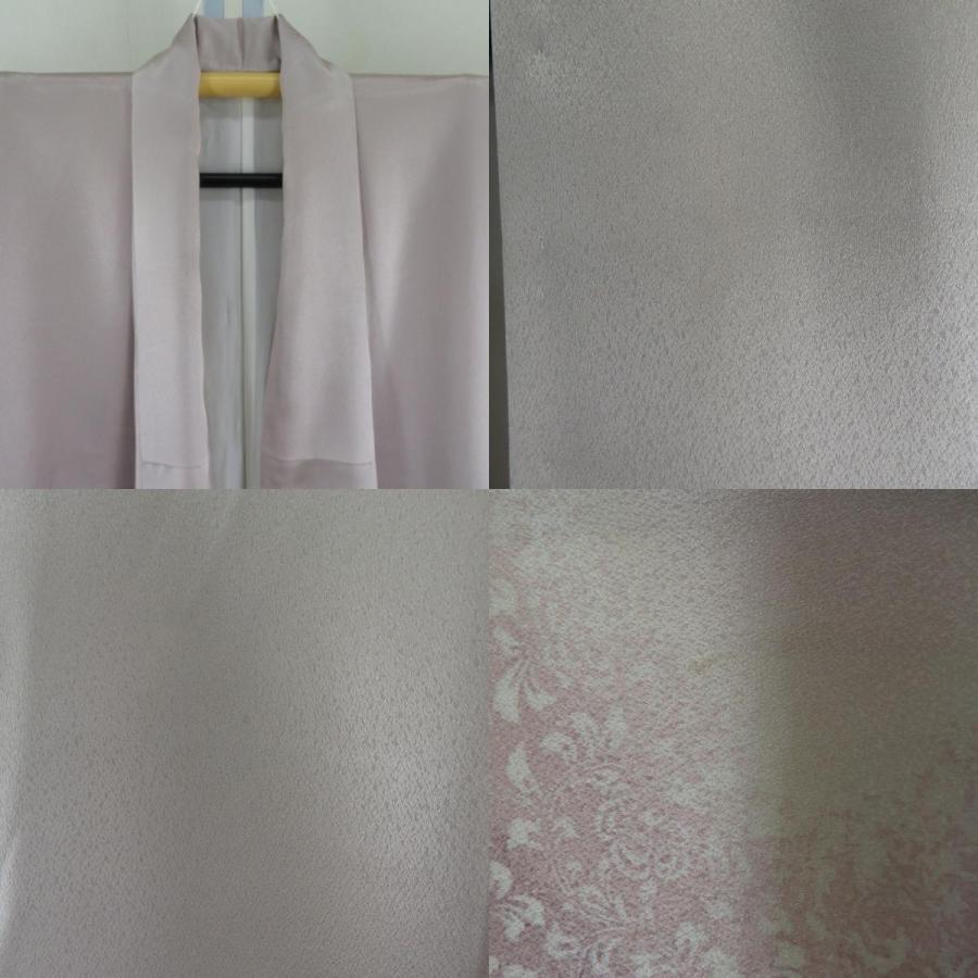 付下げ 薄紫色ｘ薄ピンク色 ぼかし染め 唐草花文様 袷 広衿 正絹 仕立て上がり着物 身丈158cm 【キモノオフ野々市若松店】 付下げ 薄紫色x薄ピンク色 ぼかし染め 唐草花文様 袷 広衿 正絹