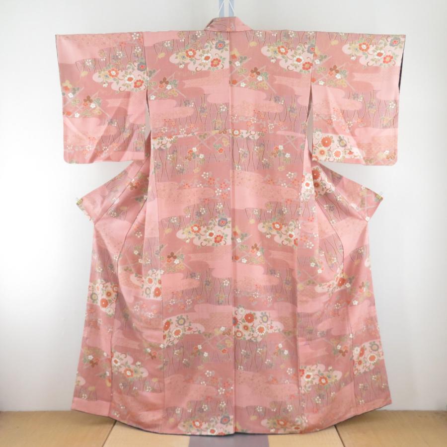 レディース 正絹 着物 桜色(薄ピンク) 身丈152cm