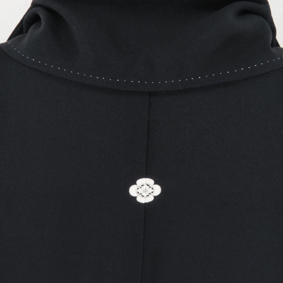 本加賀友禅 黒留袖 鶴見保次 鴛鴦に花風景柄 正絹 袷 広衿 比翼付 落款