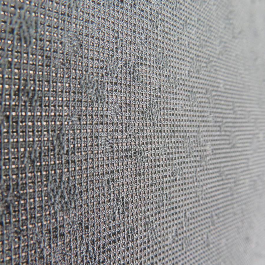 色無地 夏用 紗 単衣 広衿 絹 緑色 一つ紋 縫い紋 織田瓜紋 仕立て