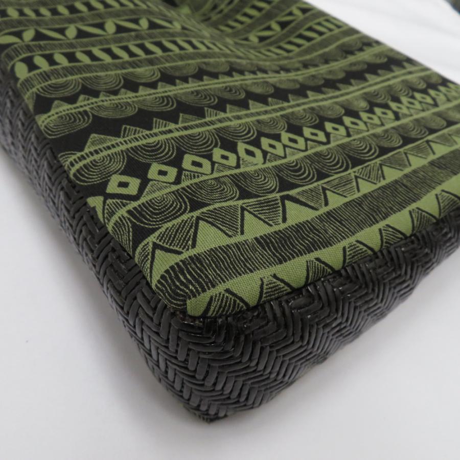 和装バッグ 信玄袋 男性用 和装バッグ カーキ×ブラック モダン柄 巾着 カジュアル 手提げバッグ 着物バッグ 新品 |  | 03