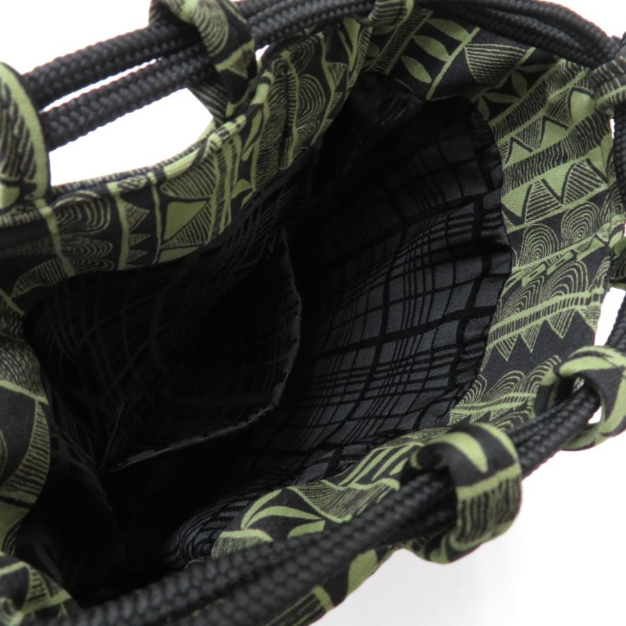 和装バッグ 信玄袋 男性用 和装バッグ カーキ×ブラック モダン柄 巾着 カジュアル 手提げバッグ 着物バッグ 新品 |  | 06