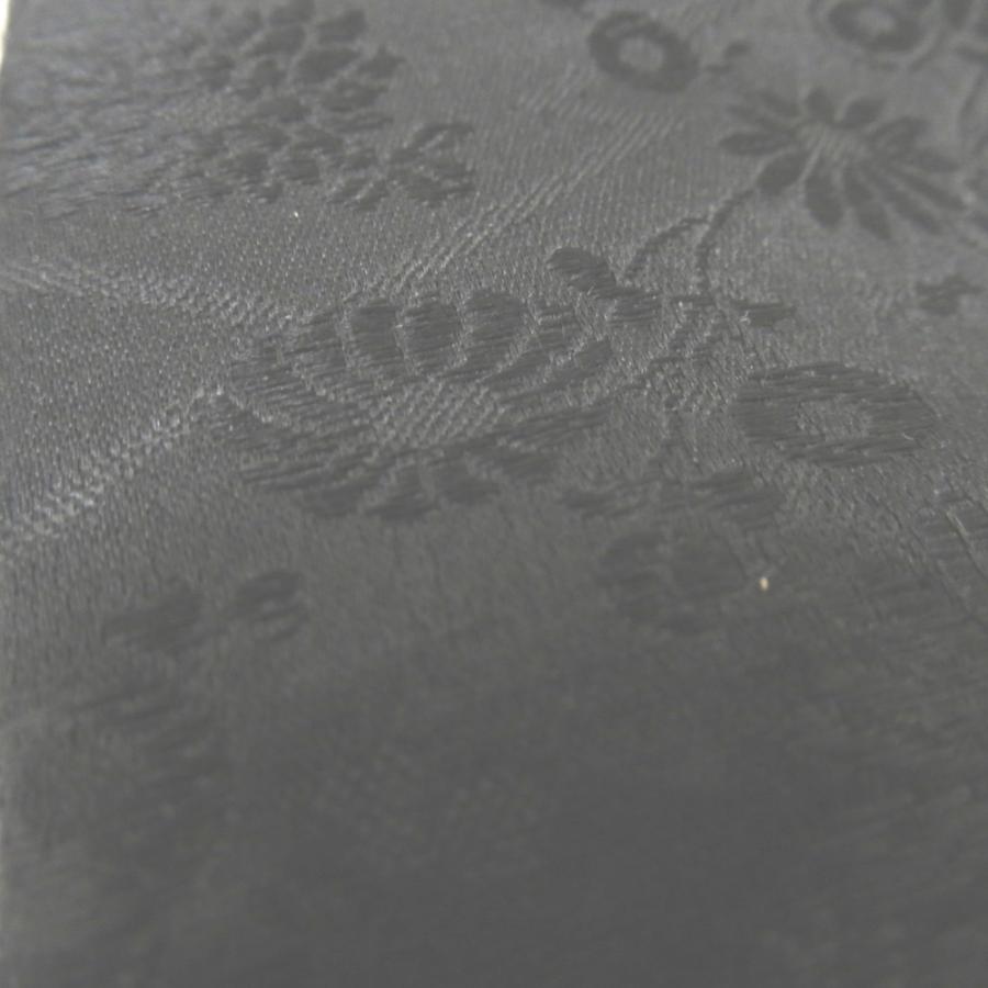 名古屋帯 繻子 昔 アンティーク帯 昔名古屋帯 黒 多色 大花 刺繍
