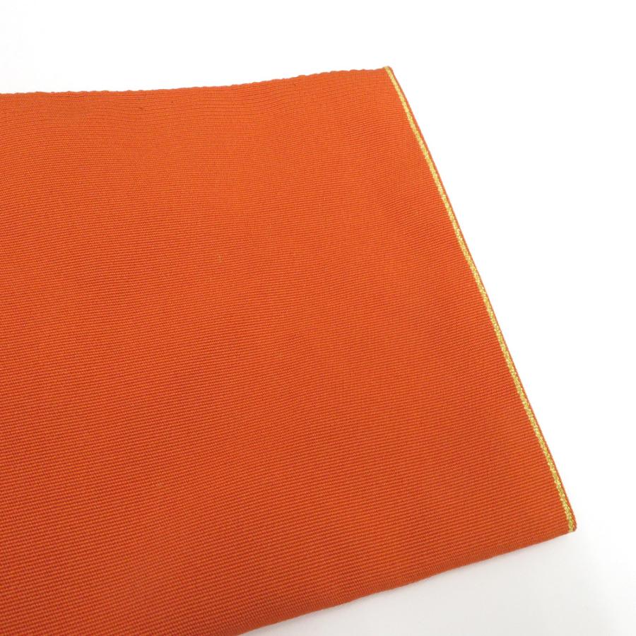 名古屋帯 本つづれ帯 朱地 金糸 華文紋様 お太鼓柄 正絹 桐箱入 つづれ