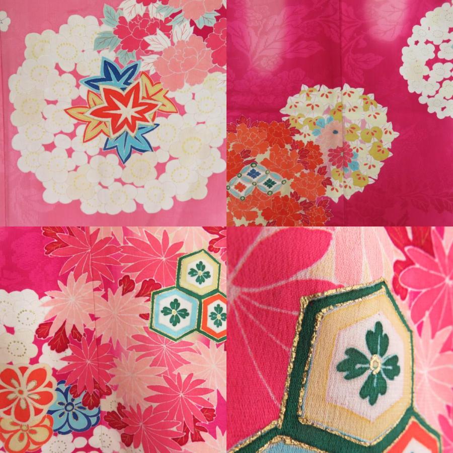 アンティーク　子ども着物　四つ身　鮮やかな発色のピンク アンティーク 子ども着物 四つ身 鮮やかな発色のピンク 楽天市場