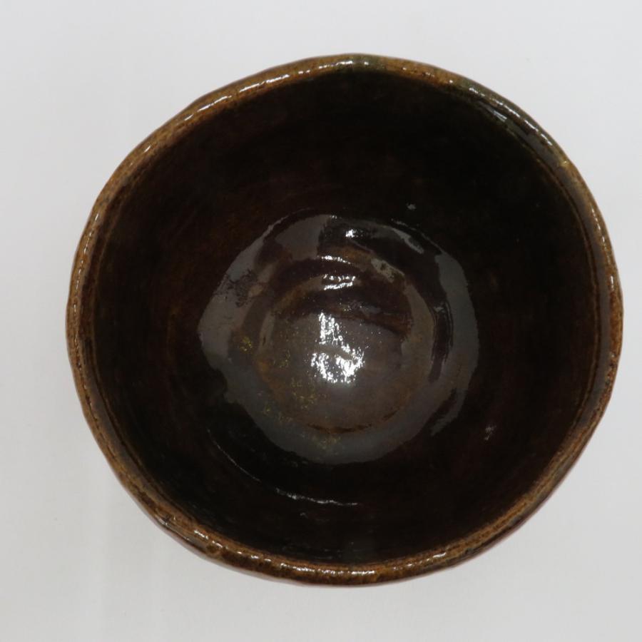 食器 大樋焼 松雲窯元2代 泉喜仙 茶碗 抹茶碗 飴色 箱