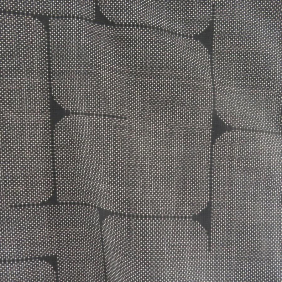 紬 着物 大島紬 茶色 幾何学模様 袷 広衿 正絹 仕立て上がり着物 身丈