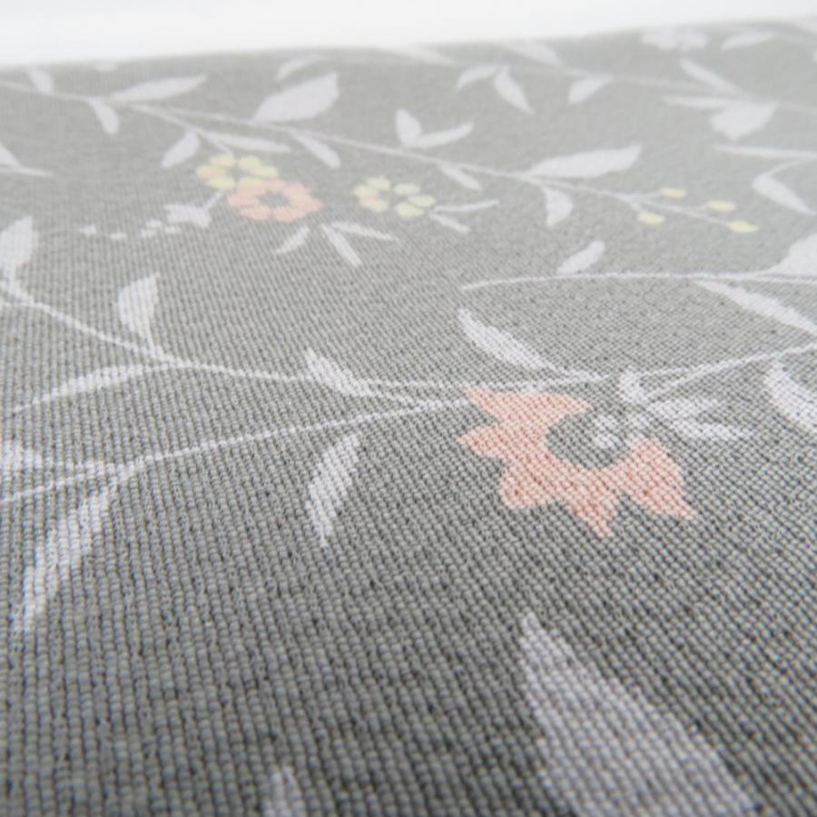 半幅帯 リバーシブル半巾帯 正絹 巾:約16×長さ:約415cm 小紋×小紋 ライトグリーンｘパープル 草花ｘよろけ縞模様 オリジナル 仕立て上がり 長さ415cm 【キモノオフ野々市若松店】 半幅帯 リバーシブル半巾帯 正絹 巾:約16×長さ:約415cm 小紋×小紋