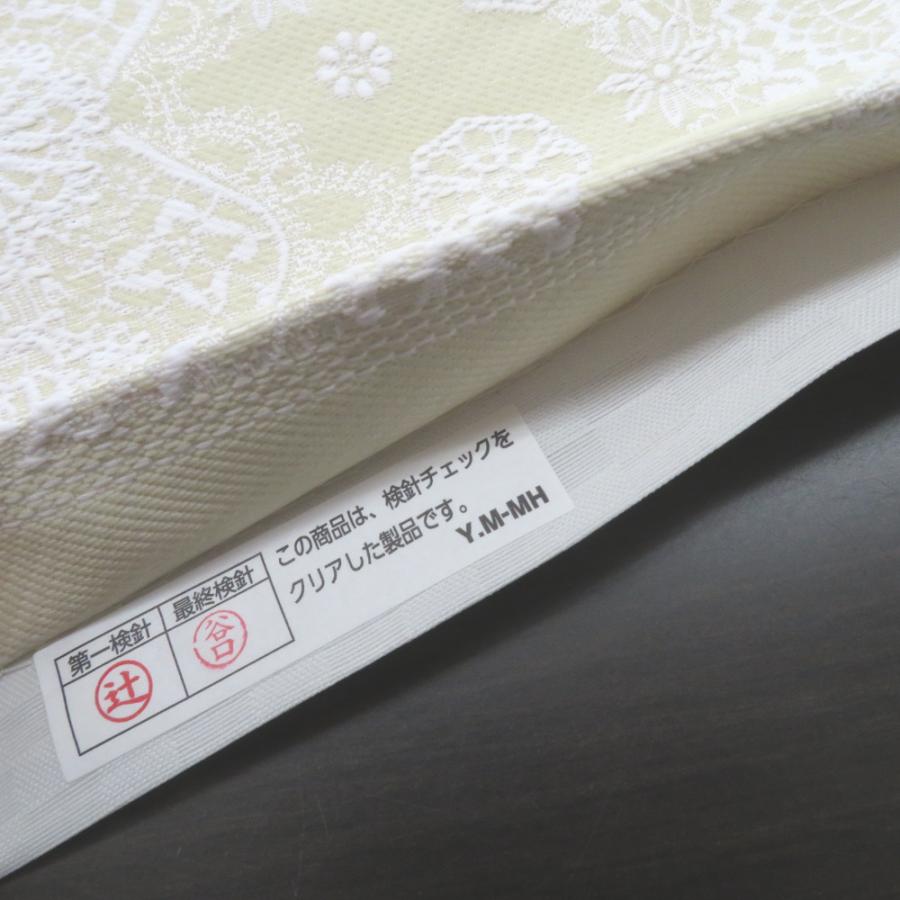 西陣織 にしじんおり 袋帯 振袖用 クリーム×ホワイト レース柄 六通柄
