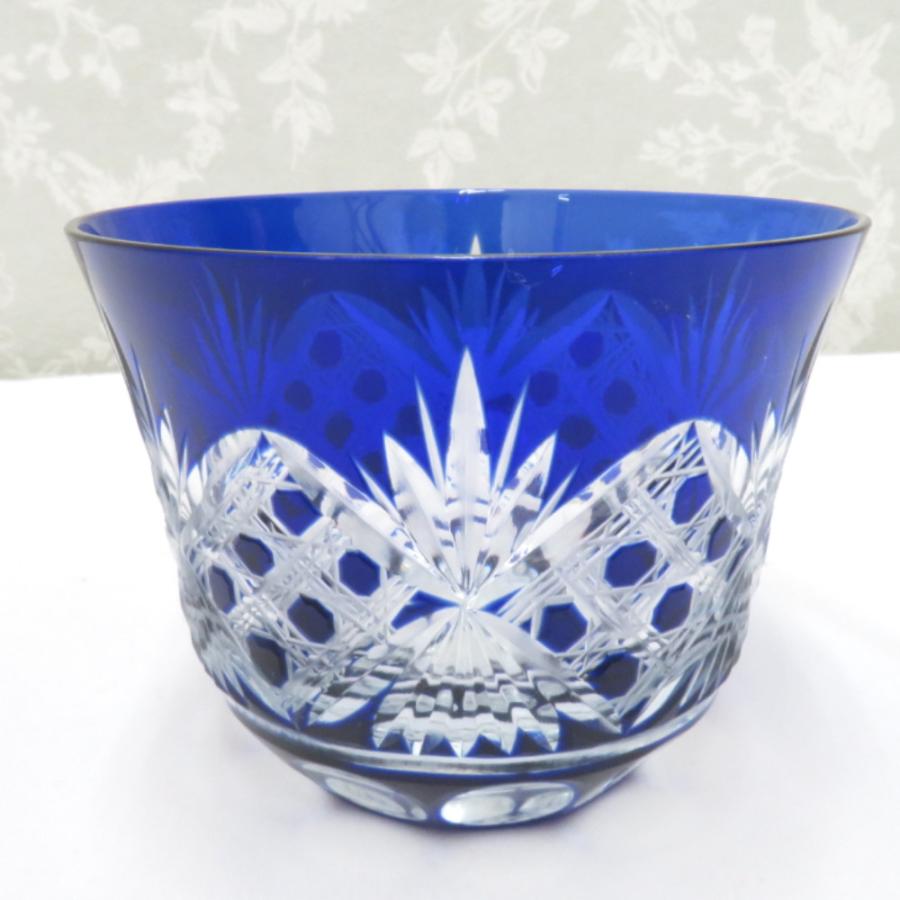 ガラス小鉢 5客 青色すりガラス 保証品
