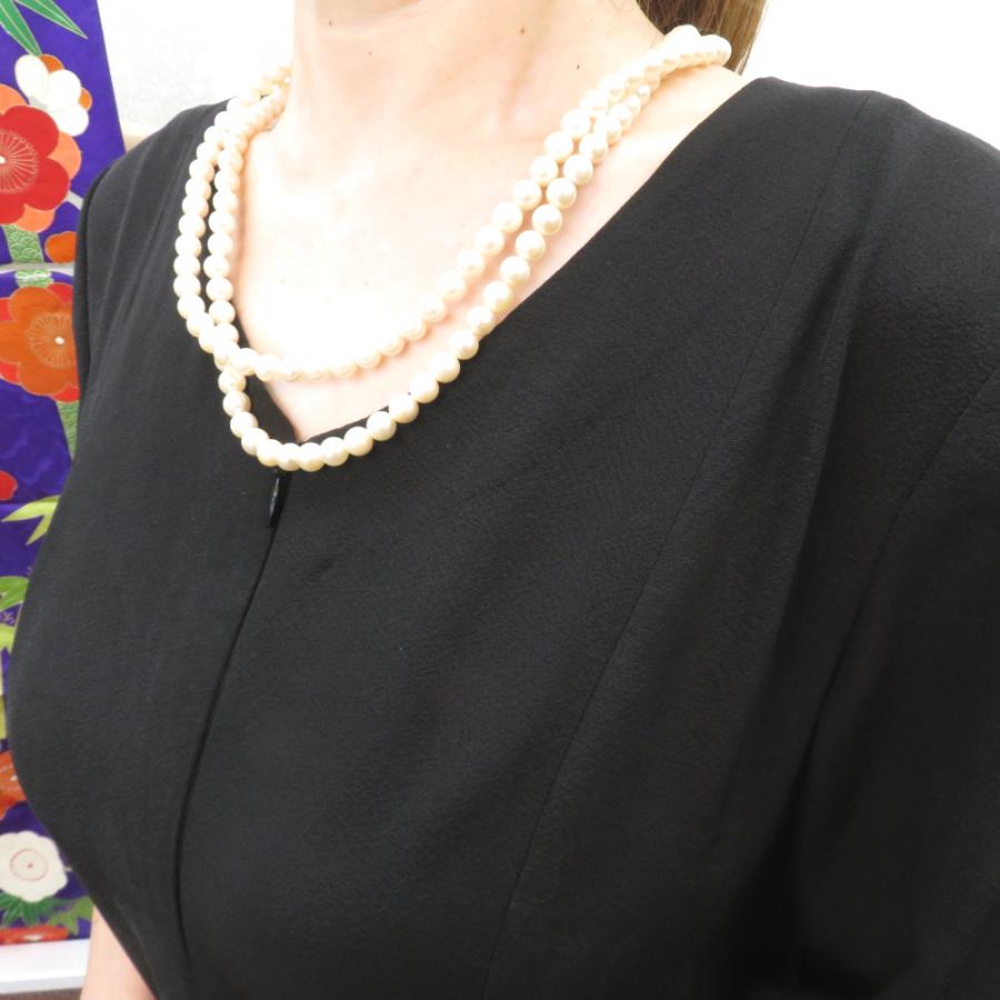 黒留袖 黒留袖ワンピース 松に花々文様 正絹 箔入り Mサイズ 礼装