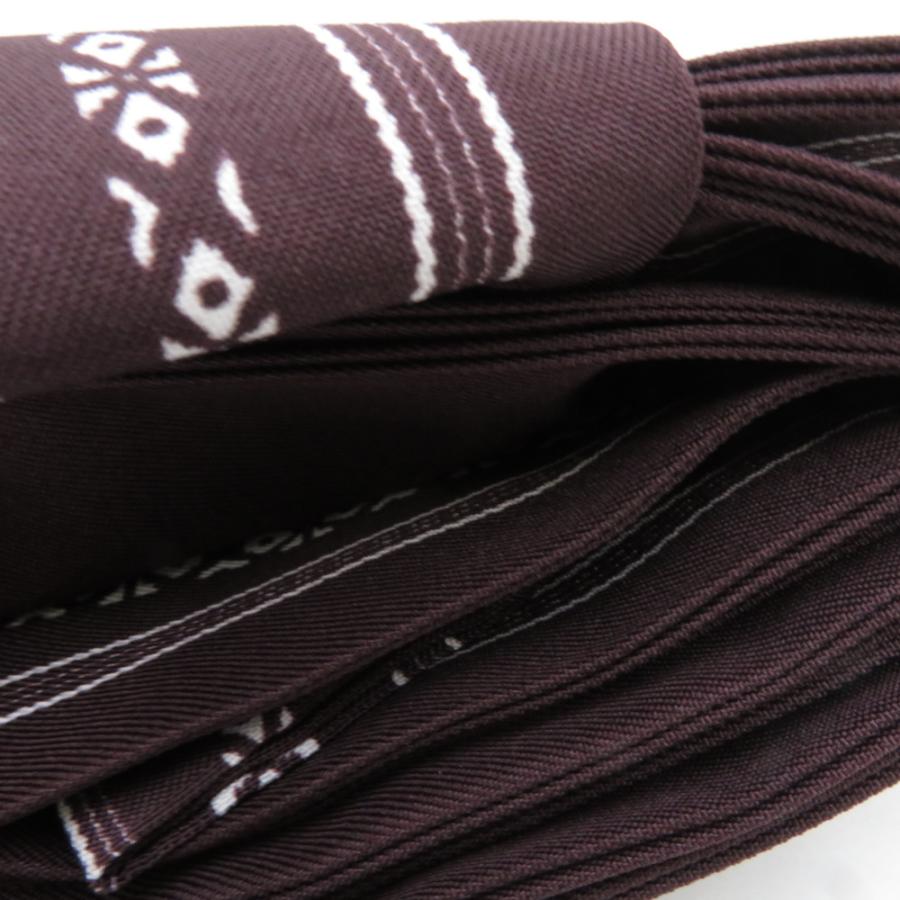 角帯 ワンタッチ角帯 ポリ100％ プリント柄 献上柄 茶色ｘ黒色 紳士 男性用 定番 浴衣帯 メンズ かんたん着付け 着物 和装  新品 |  | 03