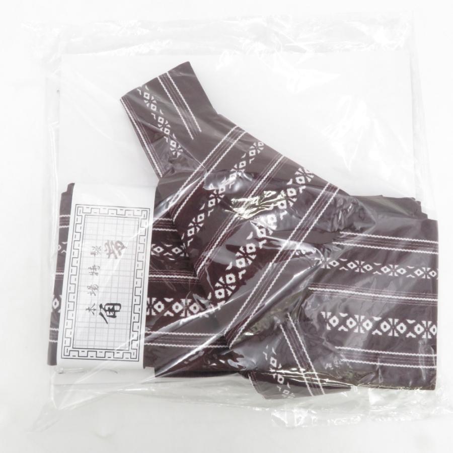 角帯 ワンタッチ角帯 ポリ100％ プリント柄 献上柄 茶色ｘ黒色 紳士 男性用 定番 浴衣帯 メンズ かんたん着付け 着物 和装  新品 |  | 06