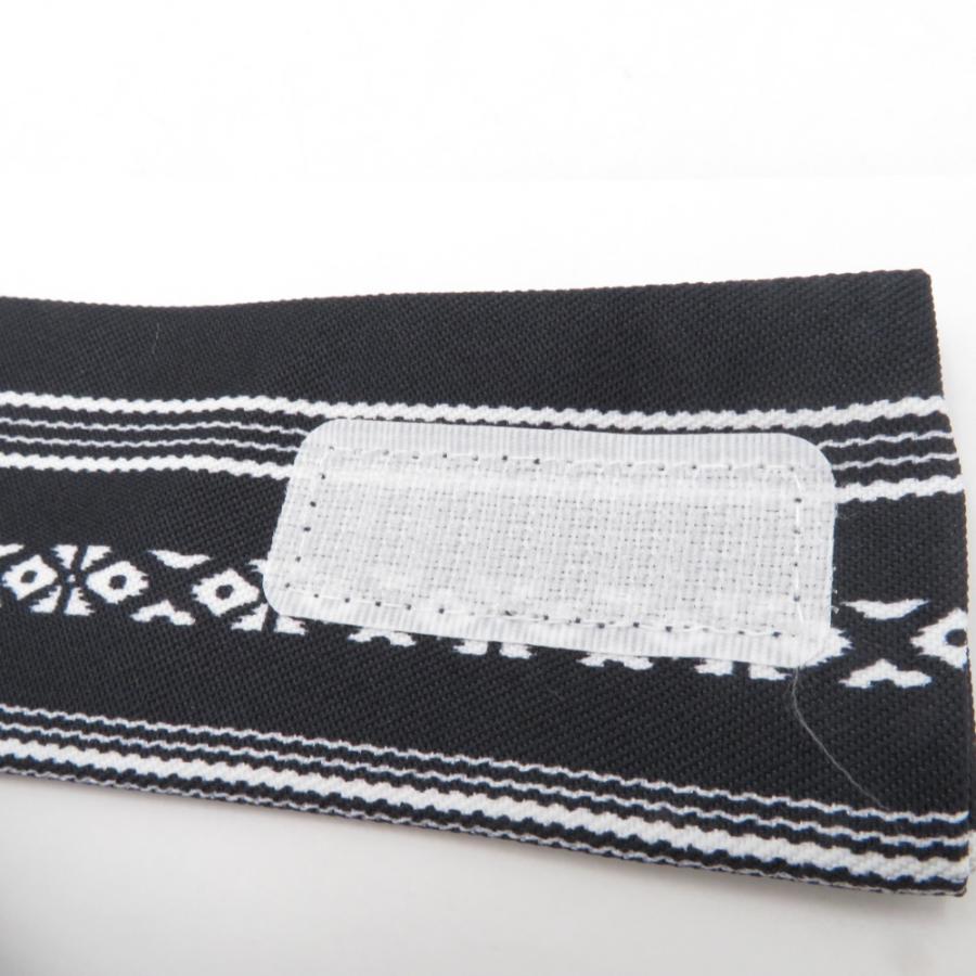 角帯 ワンタッチ角帯 ポリ100％ プリント柄 献上柄 黒色ｘ白色 紳士 男性用 定番 浴衣帯 メンズ かんたん着付け 着物 和装  新品 |  | 04