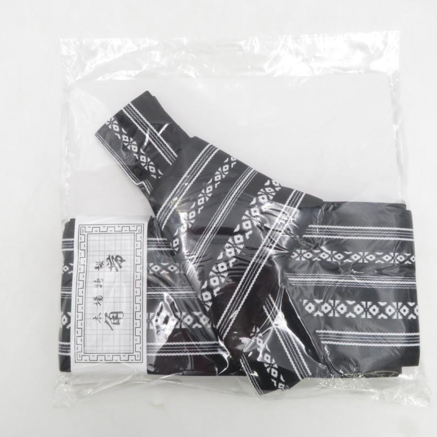 角帯 ワンタッチ角帯 ポリ100％ プリント柄 献上柄 黒色ｘ白色 紳士 男性用 定番 浴衣帯 メンズ かんたん着付け 着物 和装  新品 |  | 05