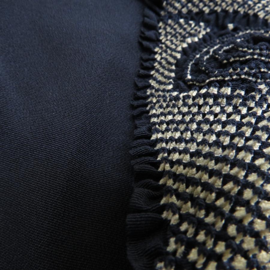 男帯 絞り 大人用 兵児帯 風景模様 正絹 紺色 男性用 カジュアル メンズ へこ帯 男物 鹿の子 しぼり 普段着物用 長さ384cm |  | 09