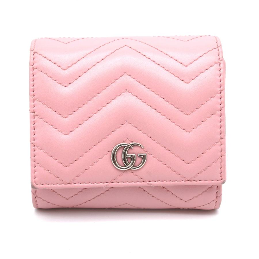 日本正規販売品 【極美品】 GUCCI グッチ 三つ折り財布 GGマーモント