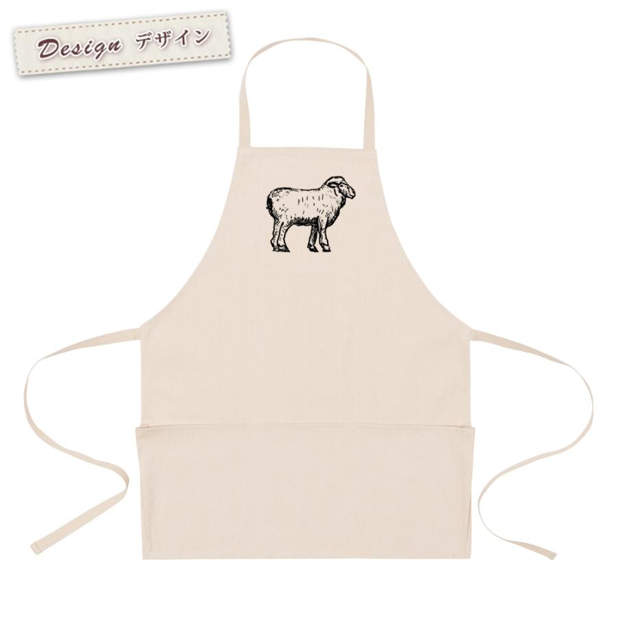 エプロン 首掛け ポケット付き ナチュラル メンズ レディース
