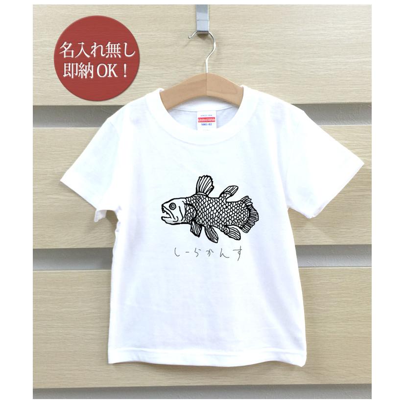 Tシャツ ベビー キッズ 子供 おもしろ ウケねらい シーラカンス 魚 深海魚 古代魚 即納｜cocorocogift｜02