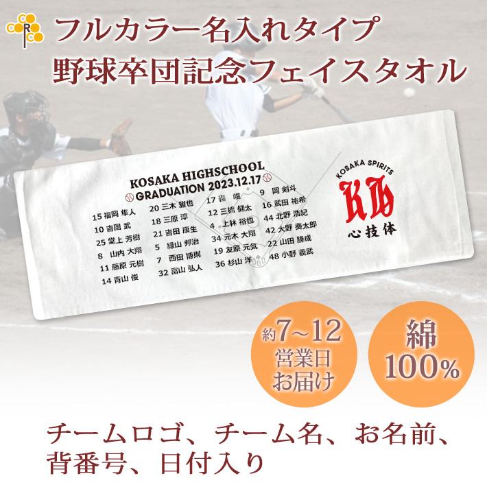 今治タオル（imabari towel） 野球 卒団記念 【フルカラー名入れタイプ