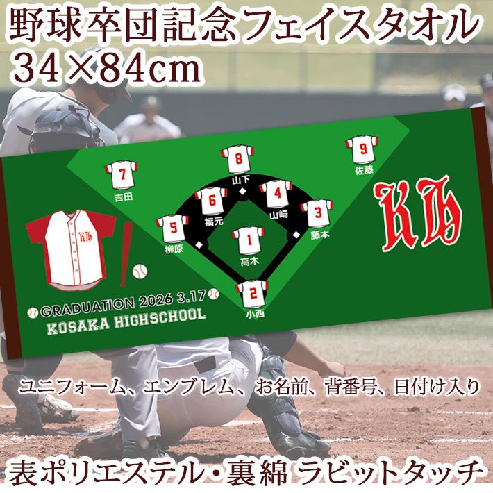 卒業　卒団　卒団式　部活 野球卒団記念品【10枚以上購入で1枚2,480円】名前 背番号 ユニフォーム