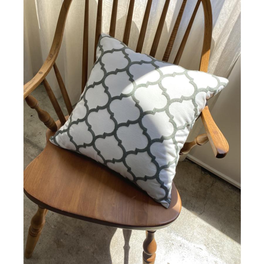 セール クッションカバー メ1 5 45 45 グレー モロッコ テイスト インテリア 北欧 クッション カバー 刺繍 ファッション通販 おしゃれ