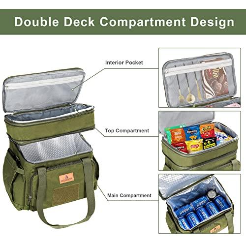 HSHRISH XL 拡張可能なタクティカルランチボックス 大人用 断熱 高耐久 ランチペール 漏れ防止 ランチクーラー メ ランチペール ランチボックス