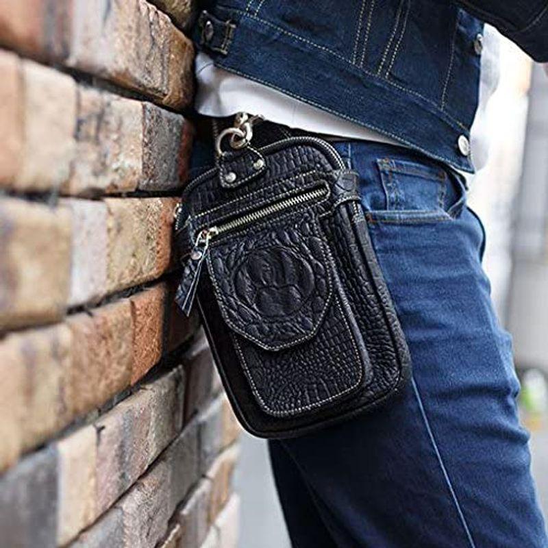 ポケットいっぱい レザーベルトポーチ レザー ヒップバッグ ウエスト