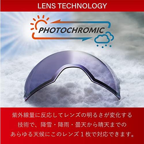 [スワンズ] 日本製 スノーゴーグル C2N-MDH-CU ABL ULTRAライトパープル調光 スキー スノーボード 