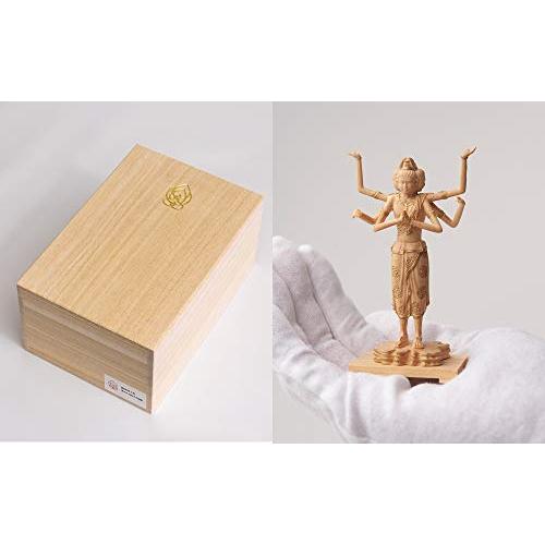 極小仏 阿修羅 （木製：ツゲ）＿木彫り 仏像 仏像ワールド（GSB