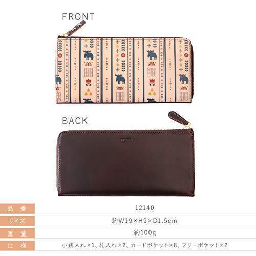 モズ moz 長財布 レディース 本革 インクジェットプリント 薄マチ L字ファスナー 12140 moz 長財布 レディース 本革 インクジェットプリント 薄マチ L字ファスナー