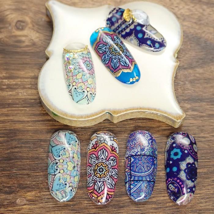 エスニックホイル ネイルホイル ボヘミアン インド モロッコ タイル ペイズリー マンダラ オリエンタル ホイル 転写 ネイルシール ジェルネイル Ethnicfoils Cocoro Nail ヤフー店 通販 Yahoo ショッピング