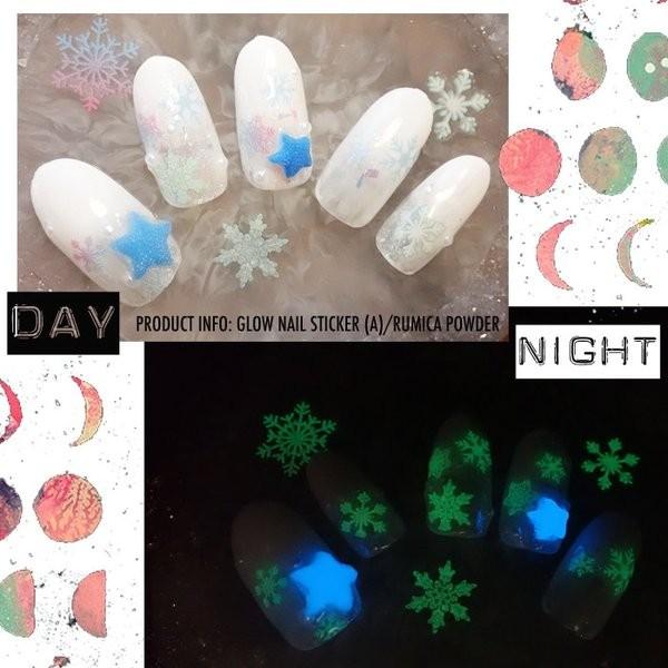 グローネイルシール 雪の結晶 クリスマス 宇宙 星 暗い場所で光る グローネイル 光るネイル 蓄光 月 ネイルシール Glowwiner Cocoro Nail ヤフー店 通販 Yahoo ショッピング