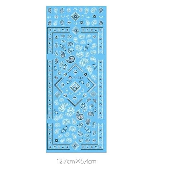 ペイズリー バンダナ柄 ネイルシール 高級 1枚 エスニック ネイティブ ジェルネイル ウォーターネイルシール