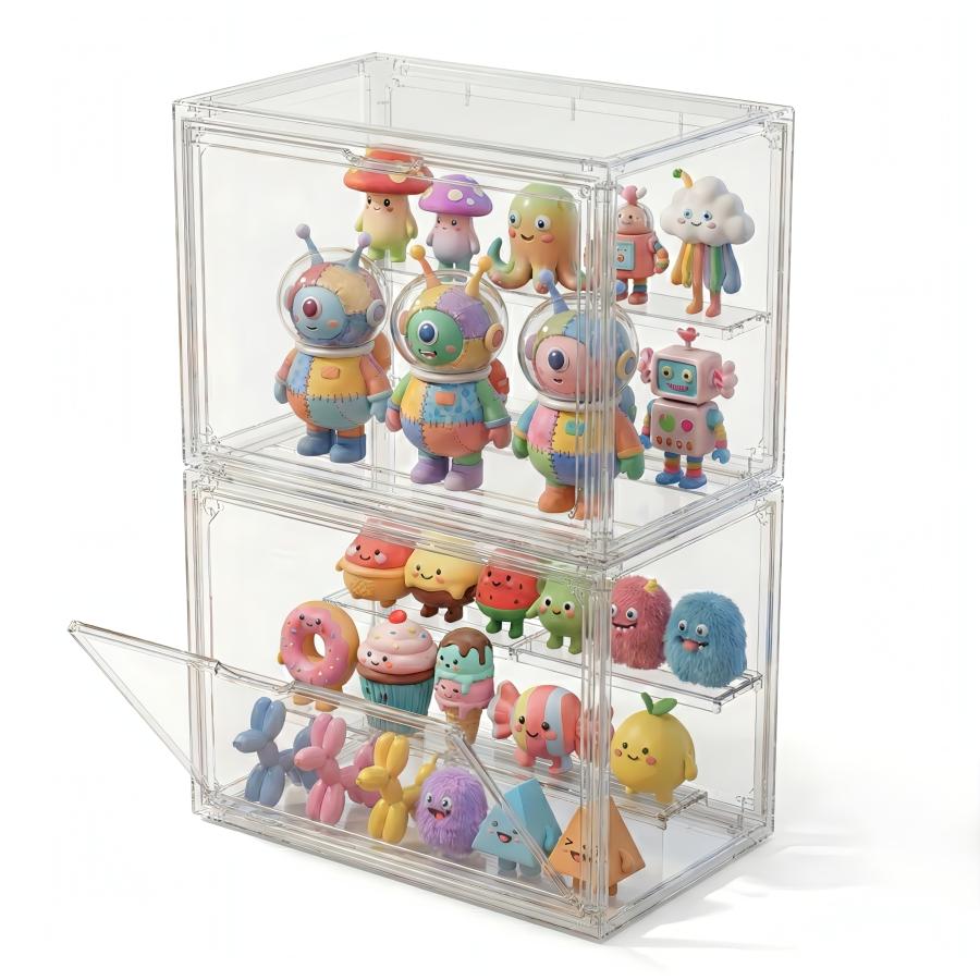【新品】透明アクリル ケース 2個セット フィギュア 展示用 フィギュアケース 2個セット アクリルケース フィギュア 棚