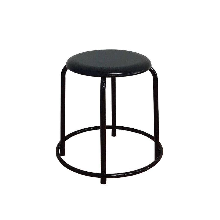 日本製 パイプ椅子 リング付 スタッキングチェア 座面高42cm 丸