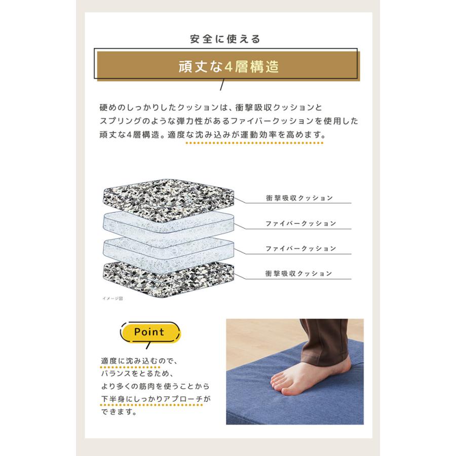踏み台昇降 ステップ台 エクササイズ 運動 省スペース 45×45cm