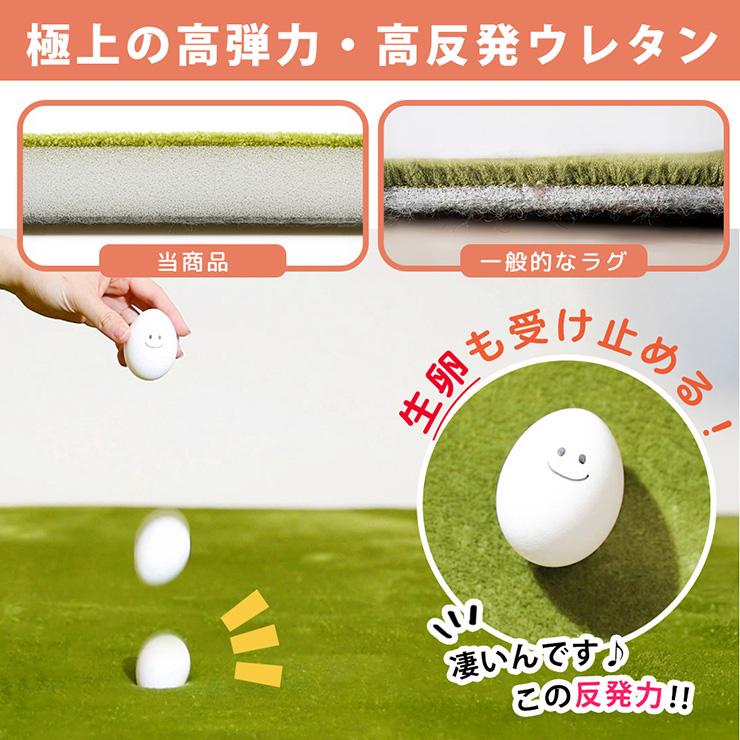 ラグマット ラグ カーペット 高反発 厚さ2cm 防ダニ 抗菌防臭 185