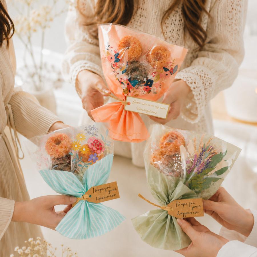 プチギフト 【お試し】 ブーケ お世話になりました 花束 ドーナツ 卒業