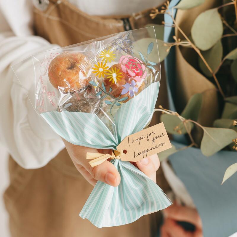 プチギフト 【お試し】 ブーケ お世話になりました 花束 ドーナツ 卒業