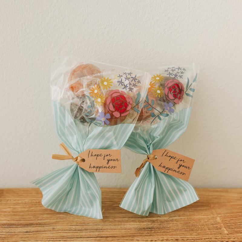 プチギフト ブーケ 卒業式 花束 ドーナツ 御菓子 卒業 卒園 退職 個