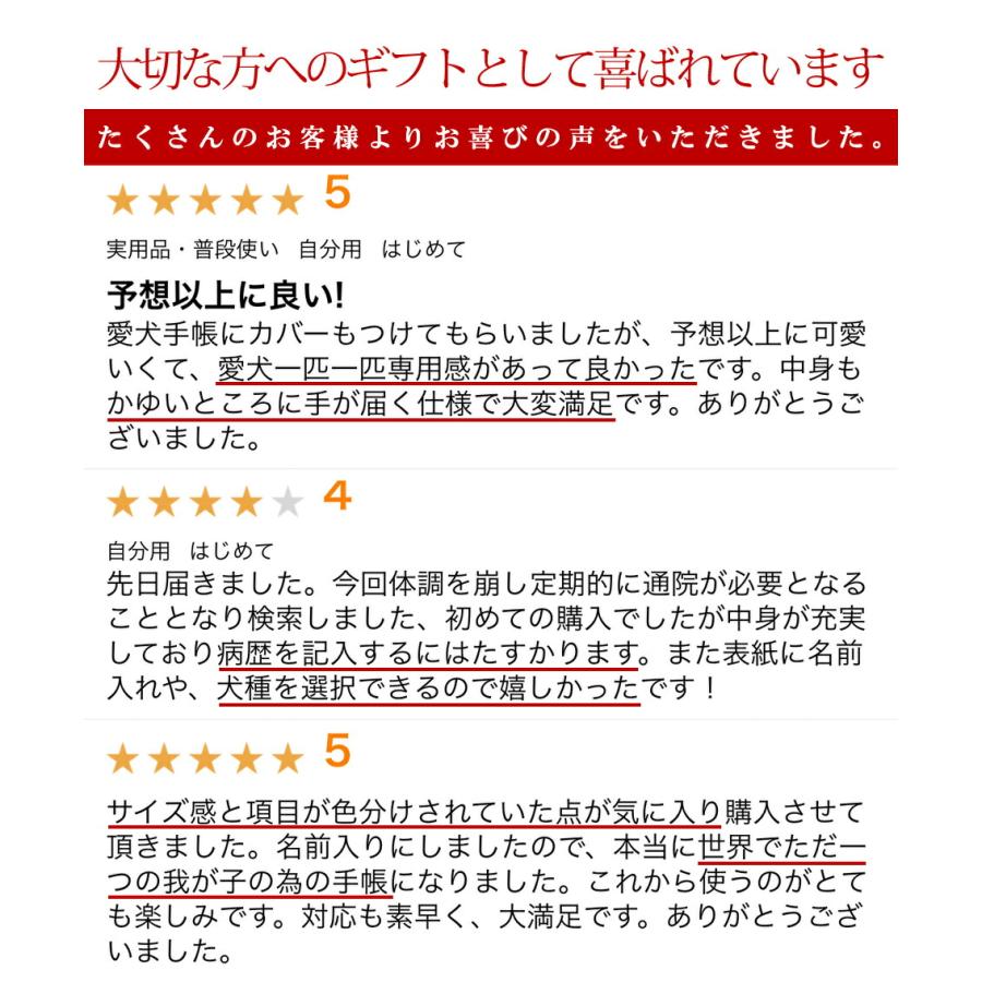 愛犬手帳 【名入れあり】 いぬ 愛犬健康手帳【獣医師 監修】犬 雑貨 グッズ A6サイズ カバー付き 52ページ 病院カルテ 体重管理 犬用母子手帳 |  | 15